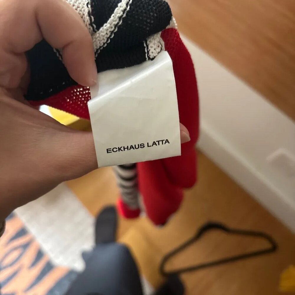 ECKHAUS LATTA  Striped knit dress - Picture 3 of 5